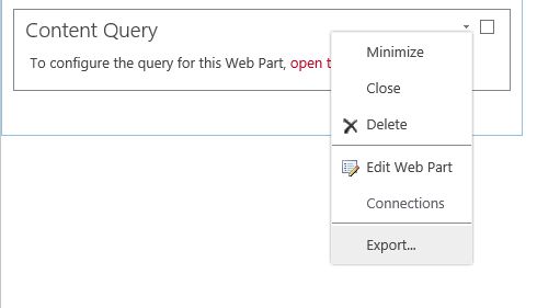 Export WebPart